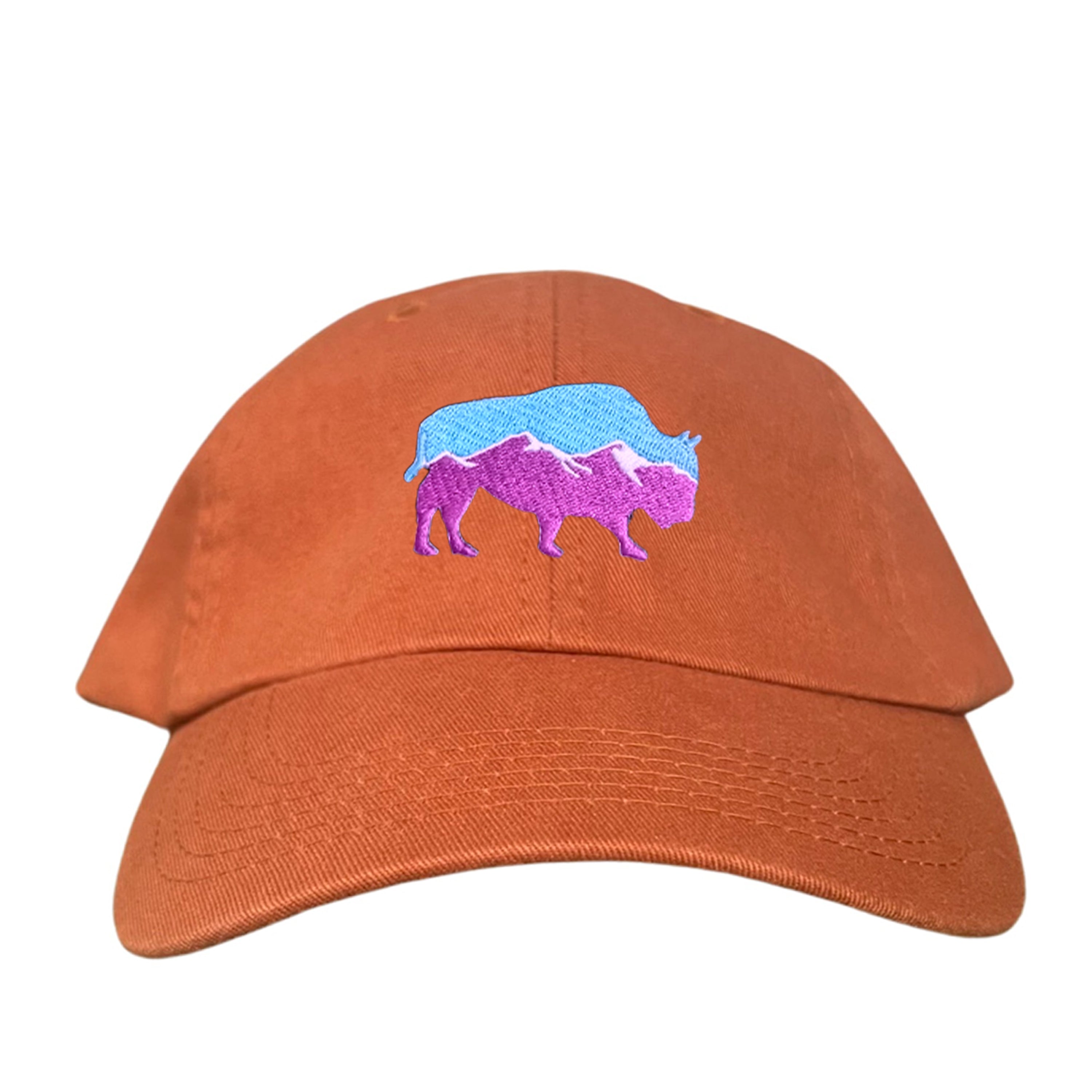 Mountain Bison Patch Outdoor Casual Baseball Hat