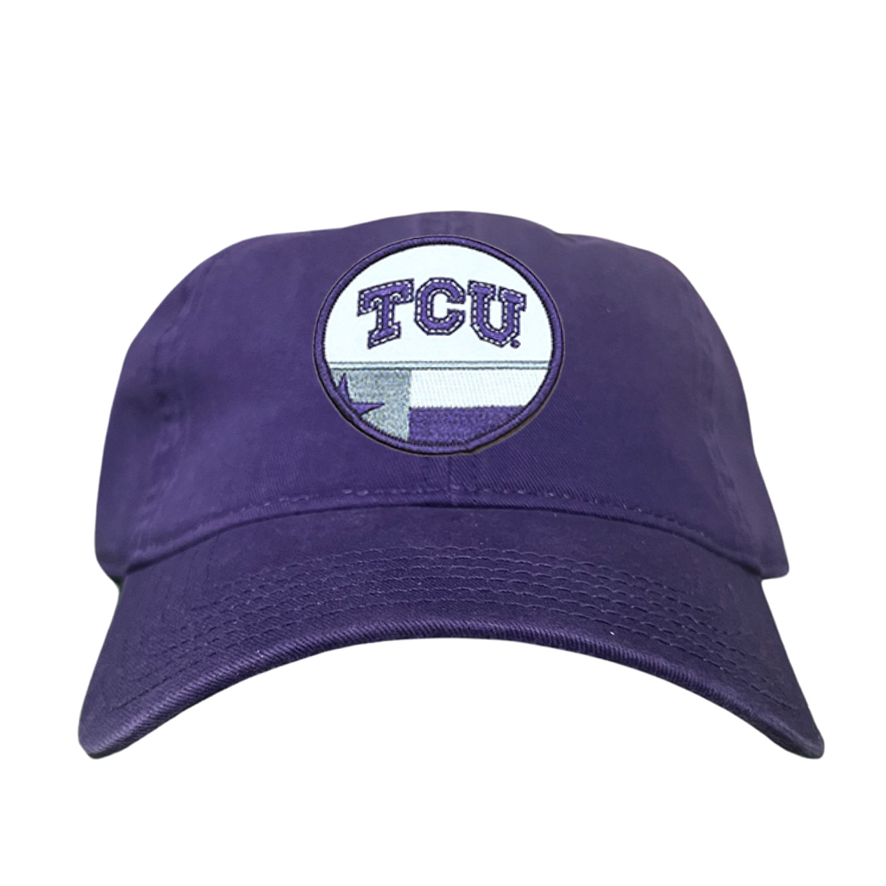 TCU Logo and Texas State Flag Patch Baseball Hat