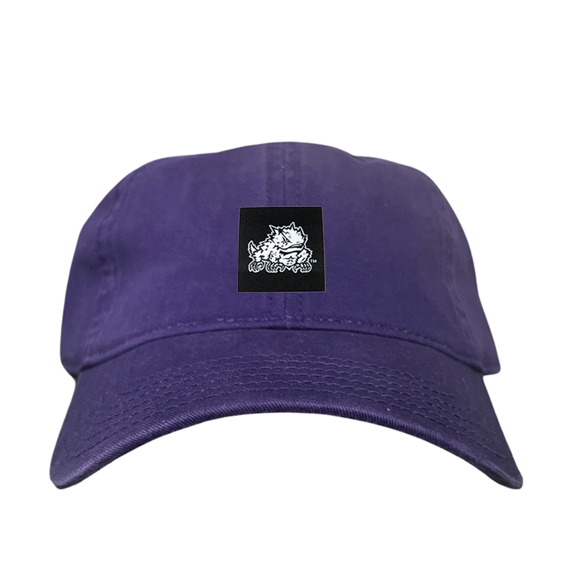 TCU Horned Frog Logo Black Label Hat - Adjustable Snapback & Trucker