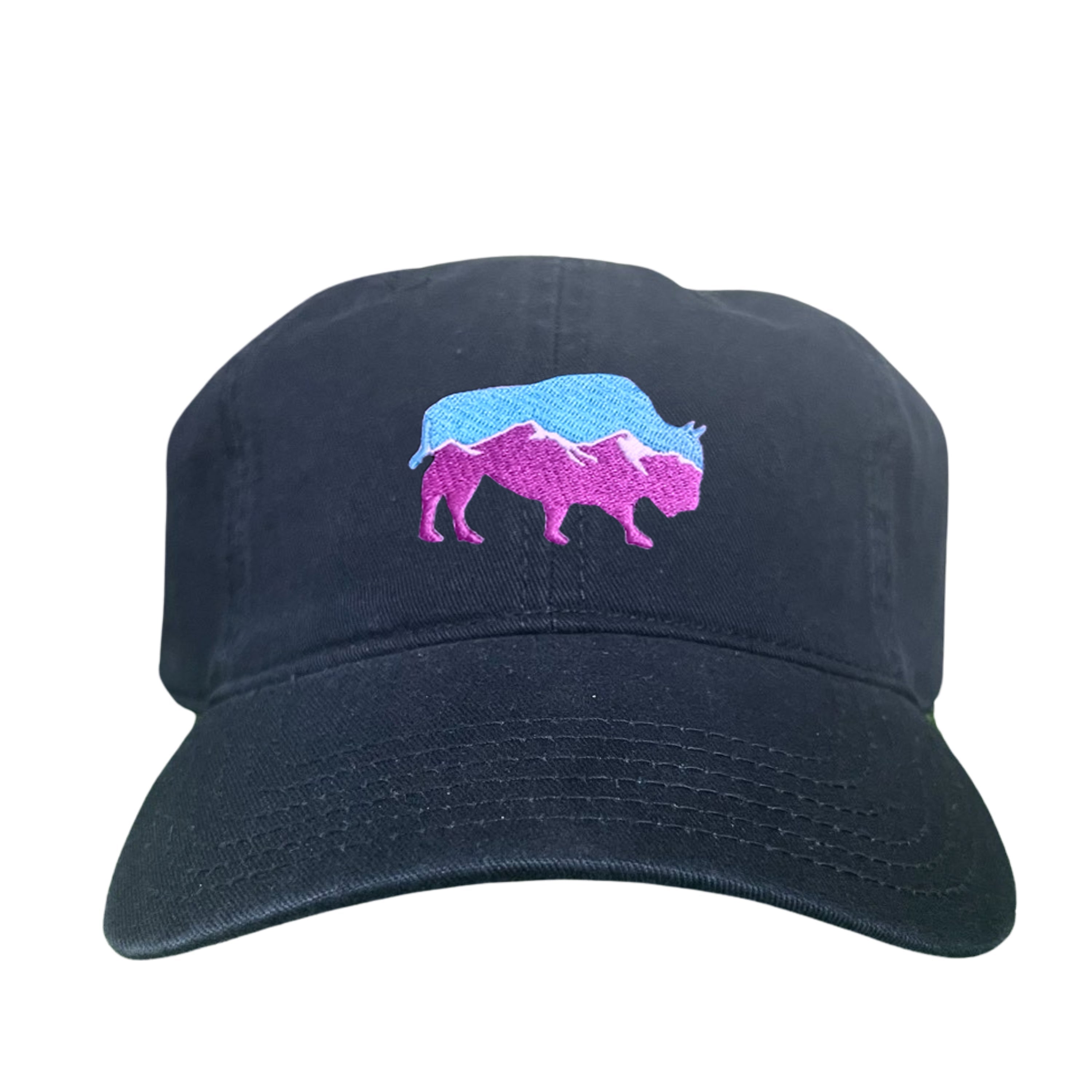 Mountain Bison Patch Outdoor Casual Baseball Hat
