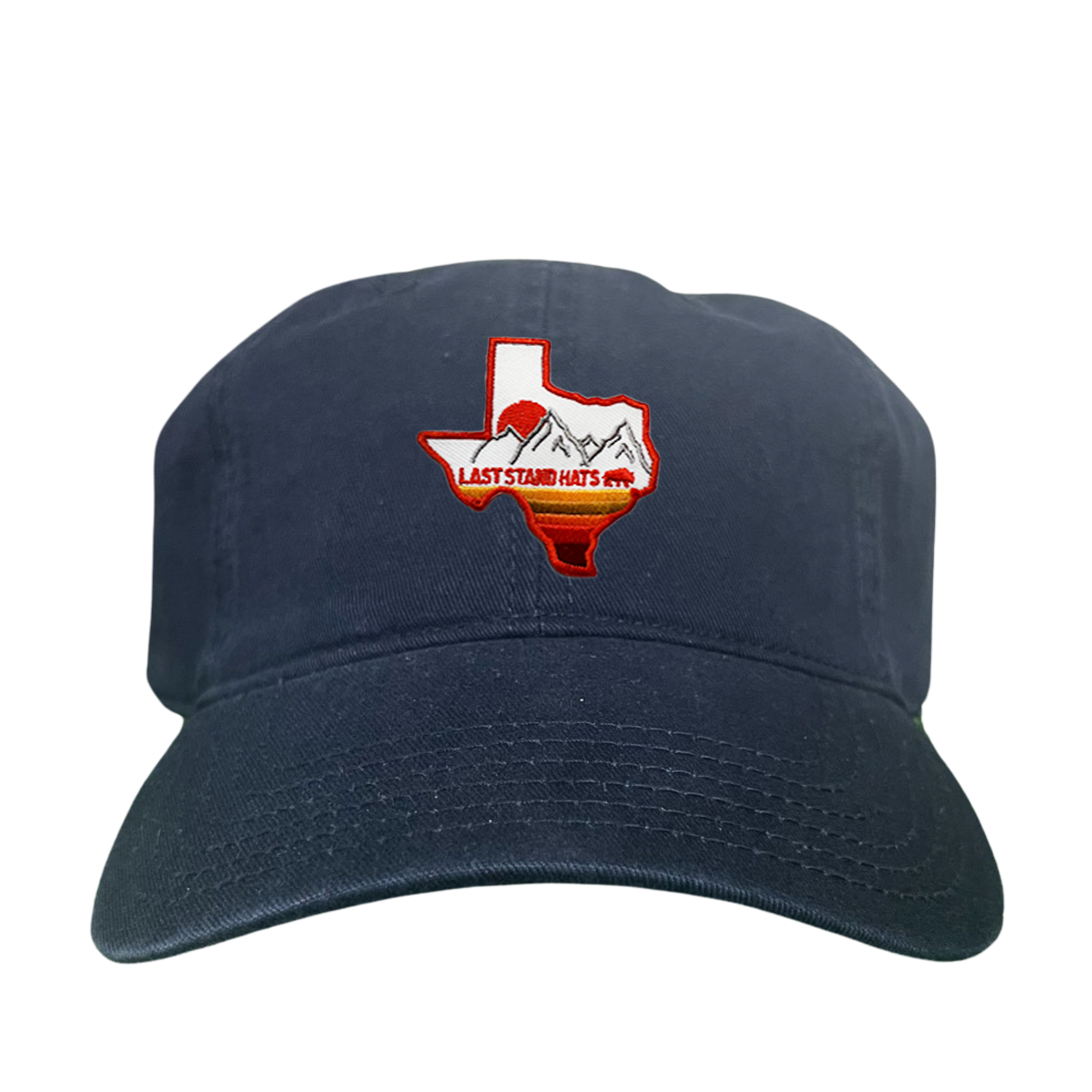 Texas Mountains Orange Rope Hat - Adjustable Trucker Cap