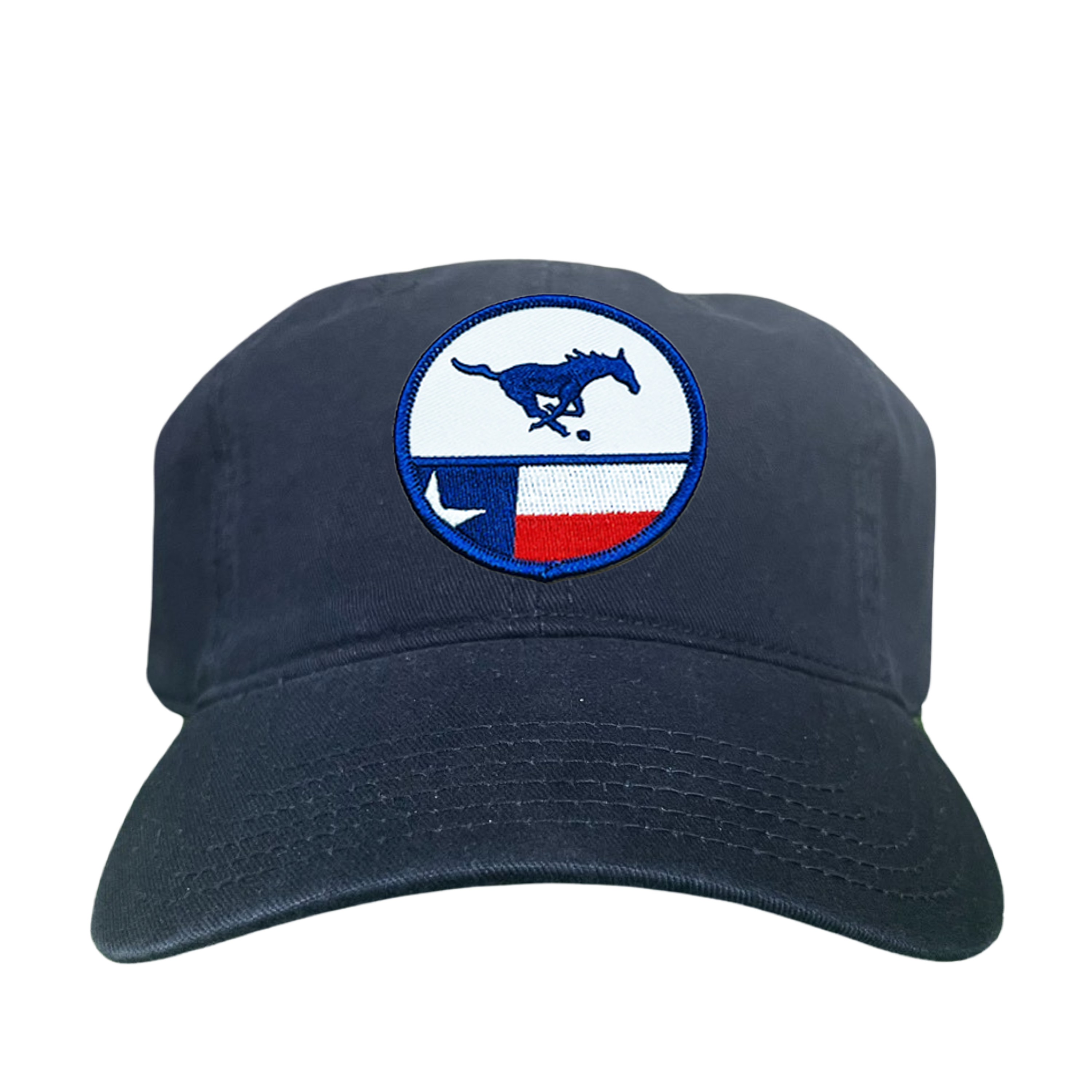 SMU Mustangs Pony Circle State Flag Patch Mesh Snapback Hat