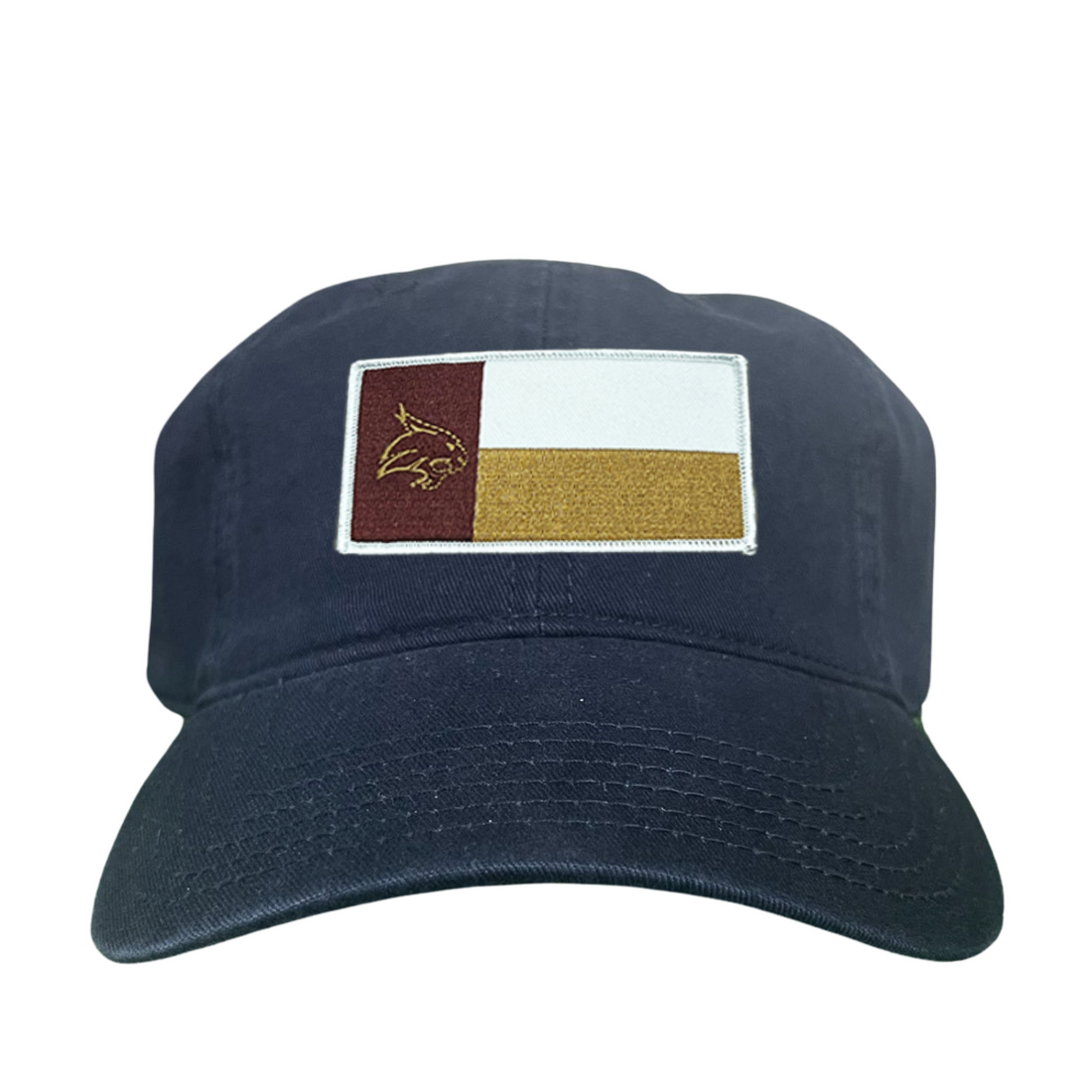 Texas State Bobcats University Flag Patch Hat Maroon White Gold