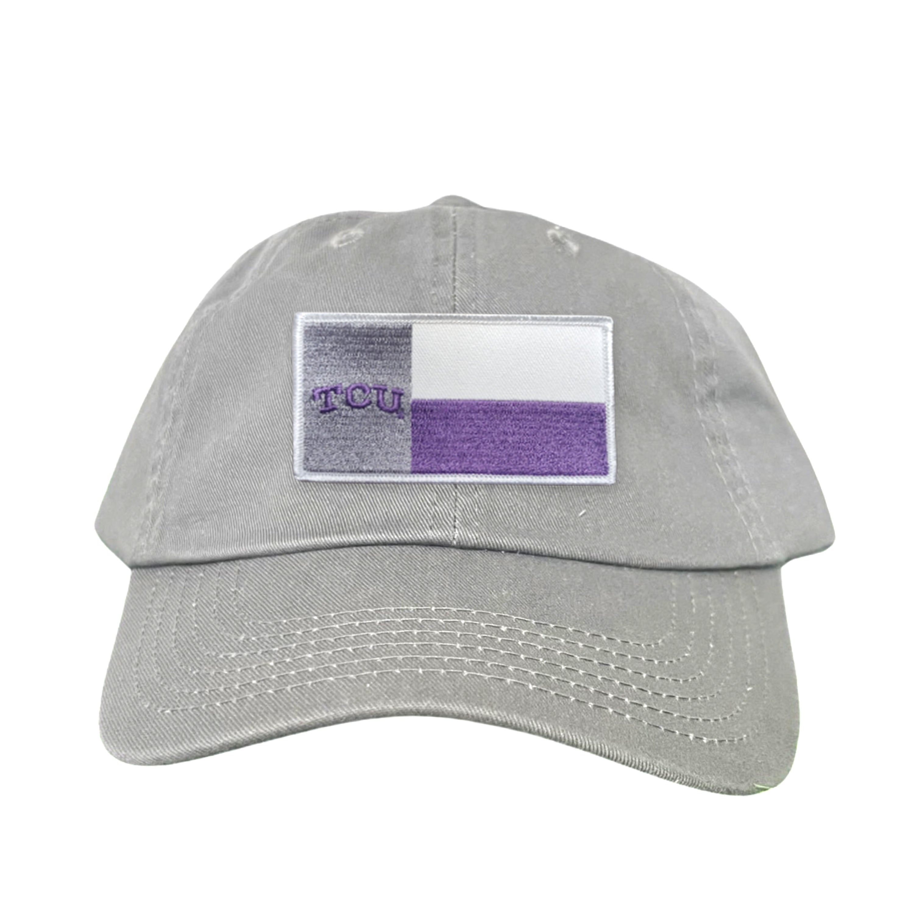 TCU Rectangle State Flag Patch Hat - Purple & White Game Day Cap