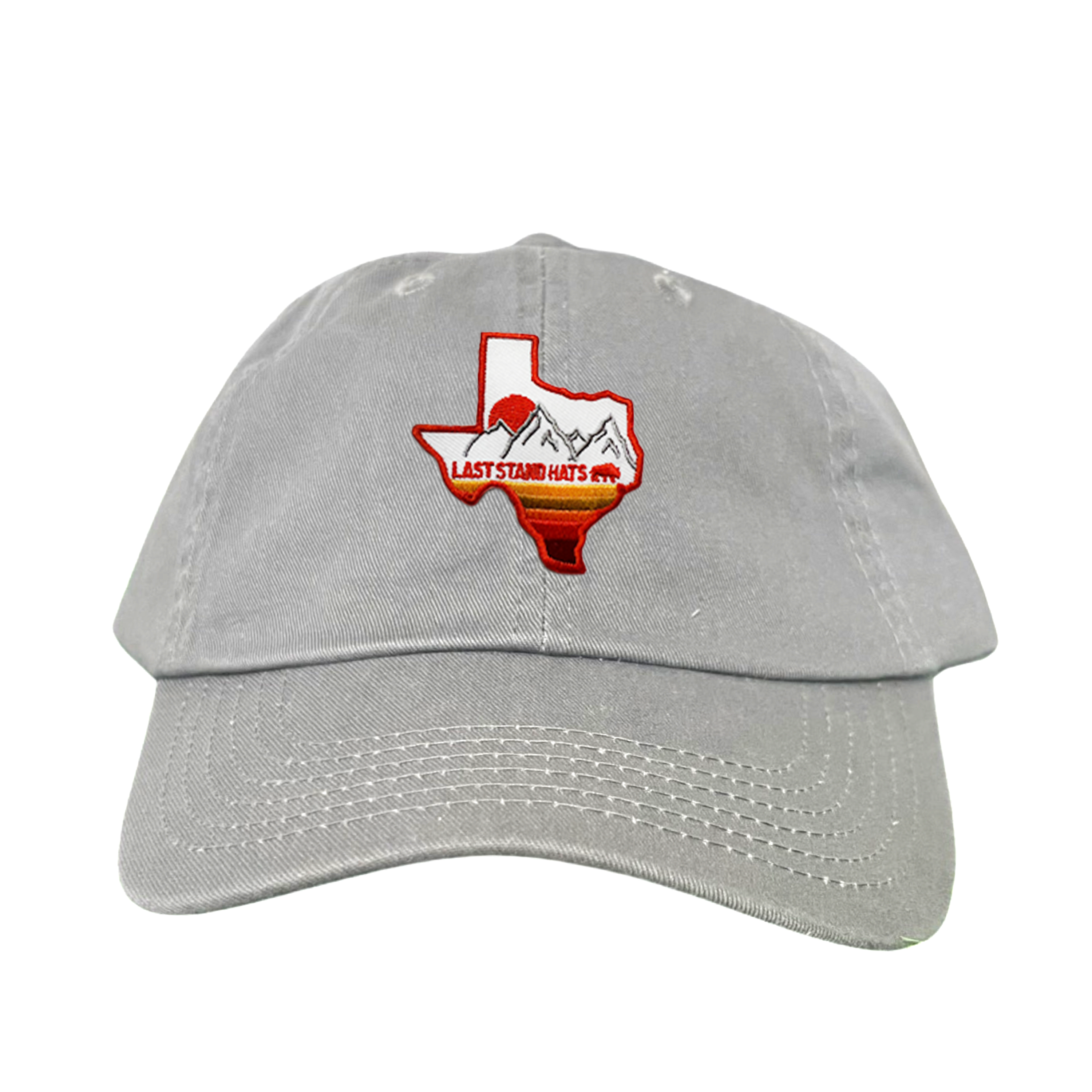 Texas Mountains Orange Rope Hat - Adjustable Trucker Cap