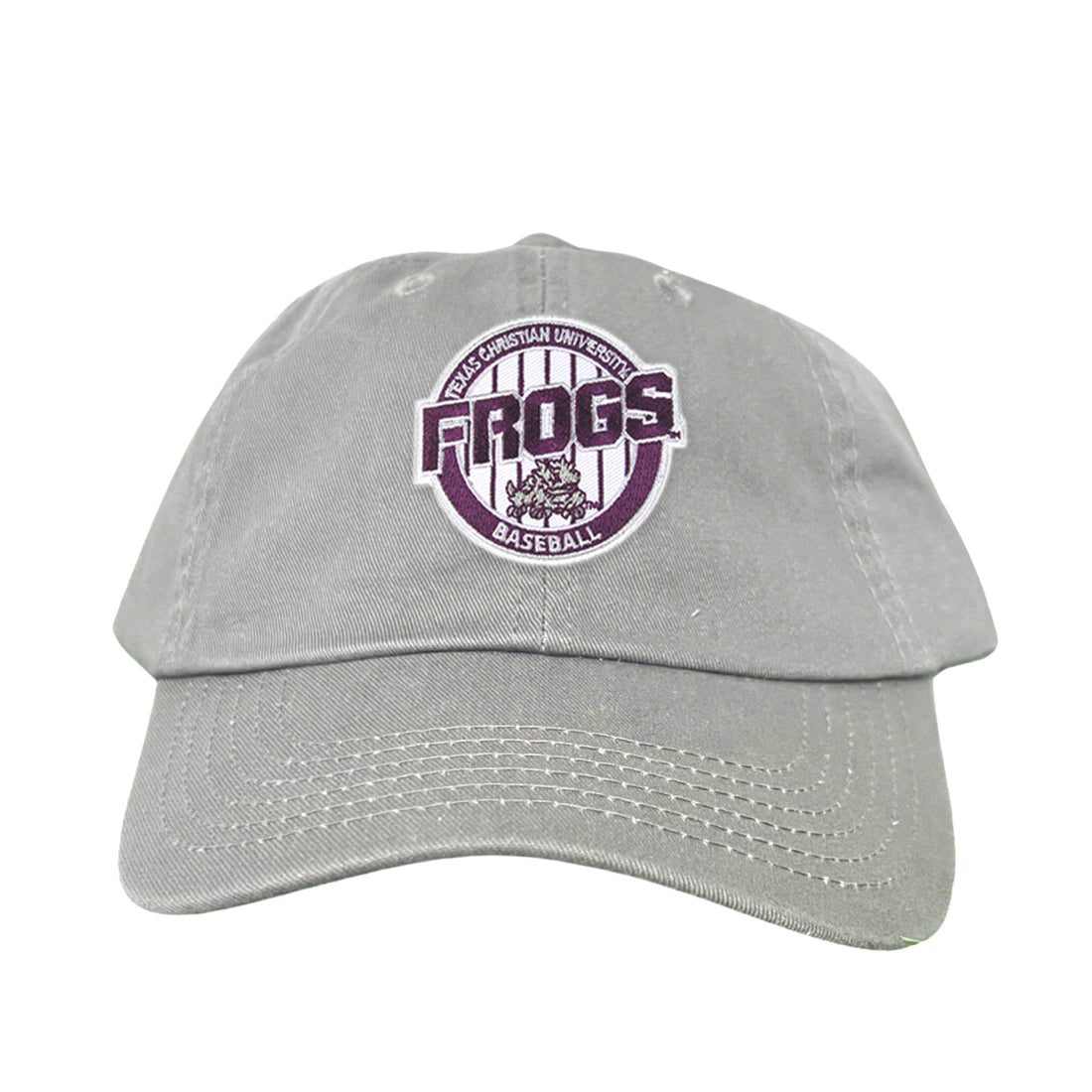 TCU Horned Frogs Pinstripe Circle Baseball Cap - Snapback & Dad Hat