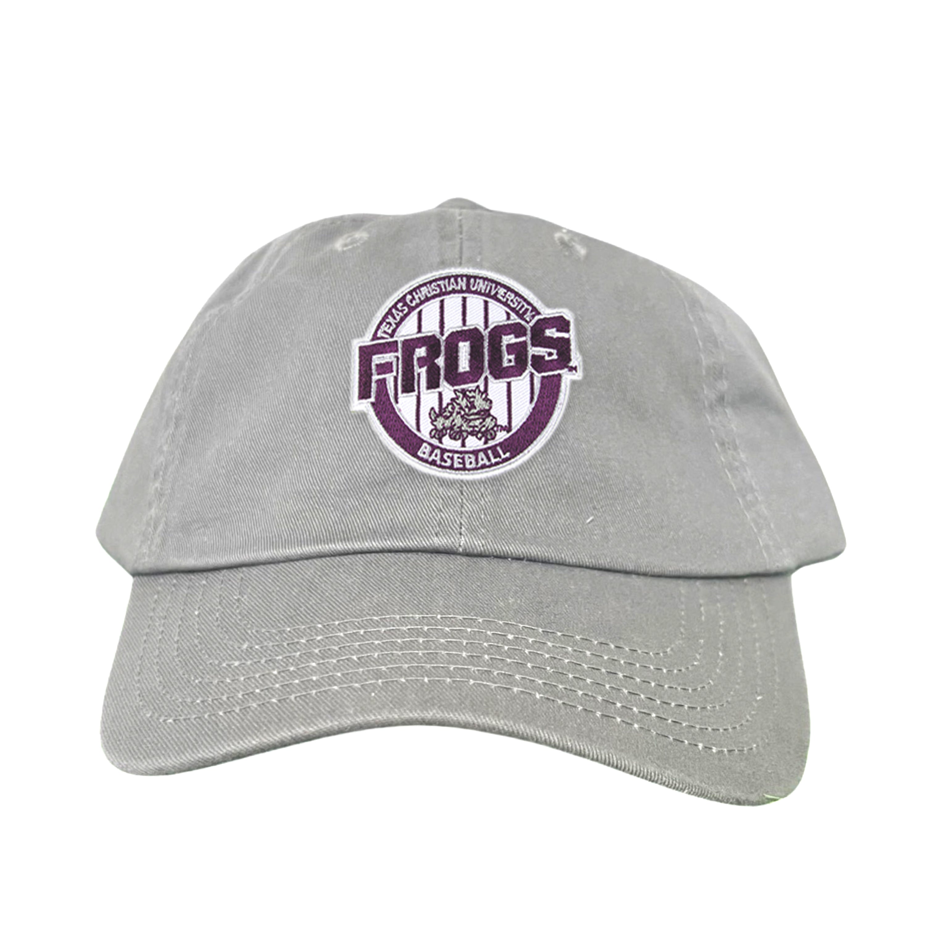 TCU Horned Frogs Pinstripe Circle Baseball Cap - Snapback & Dad Hat