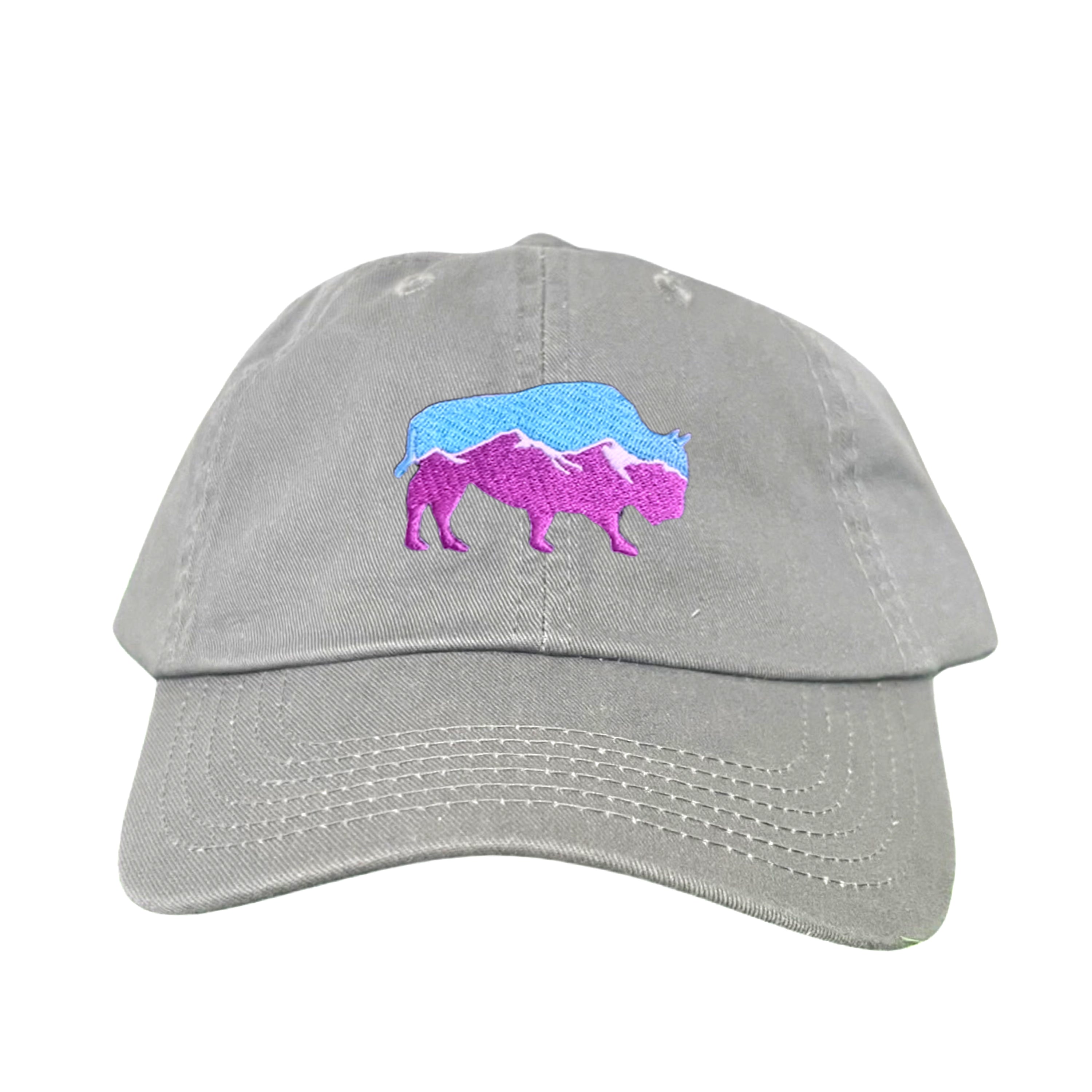 Mountain Bison Patch Outdoor Casual Baseball Hat