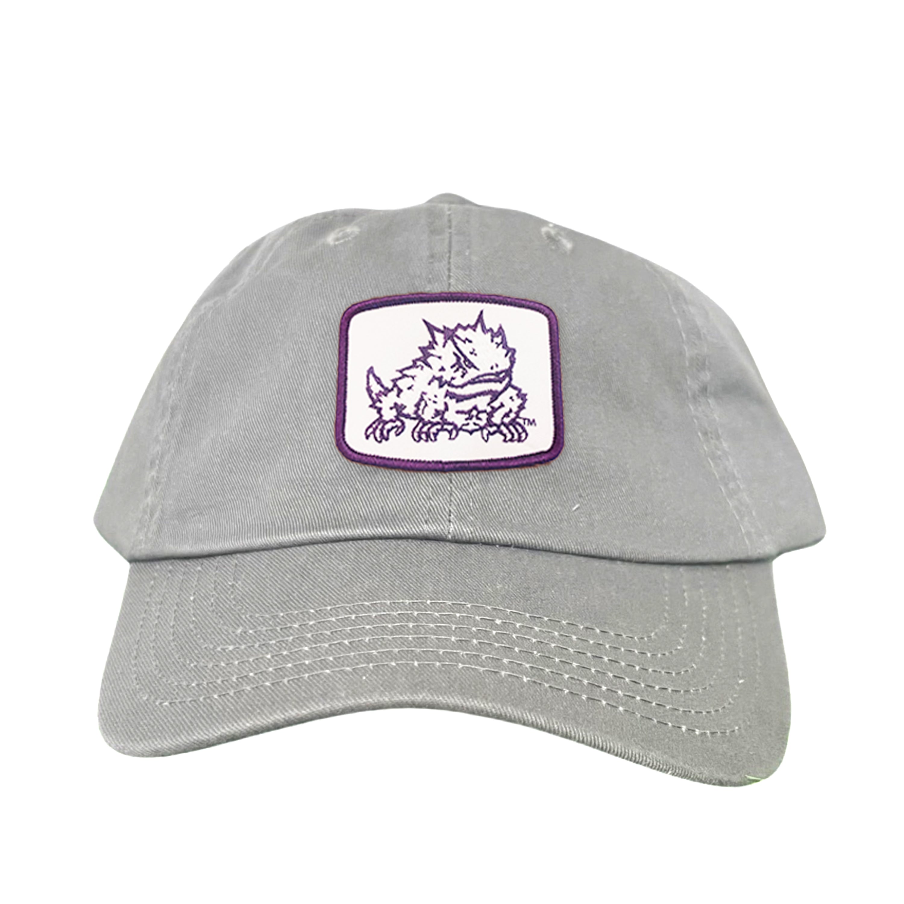 TCU Horned Frogs Square Patch Mesh Back Curved Bill Snapback Cap