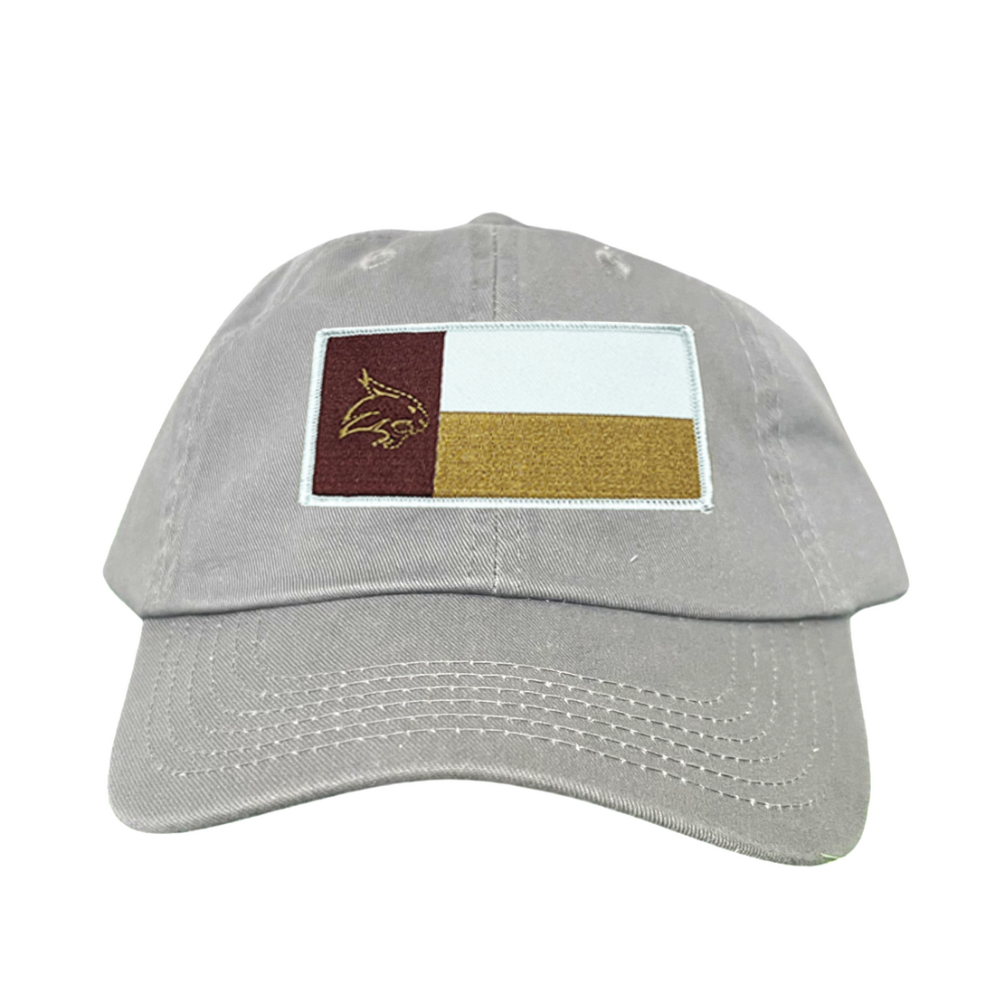 Texas State Bobcats University Flag Patch Hat Maroon White Gold