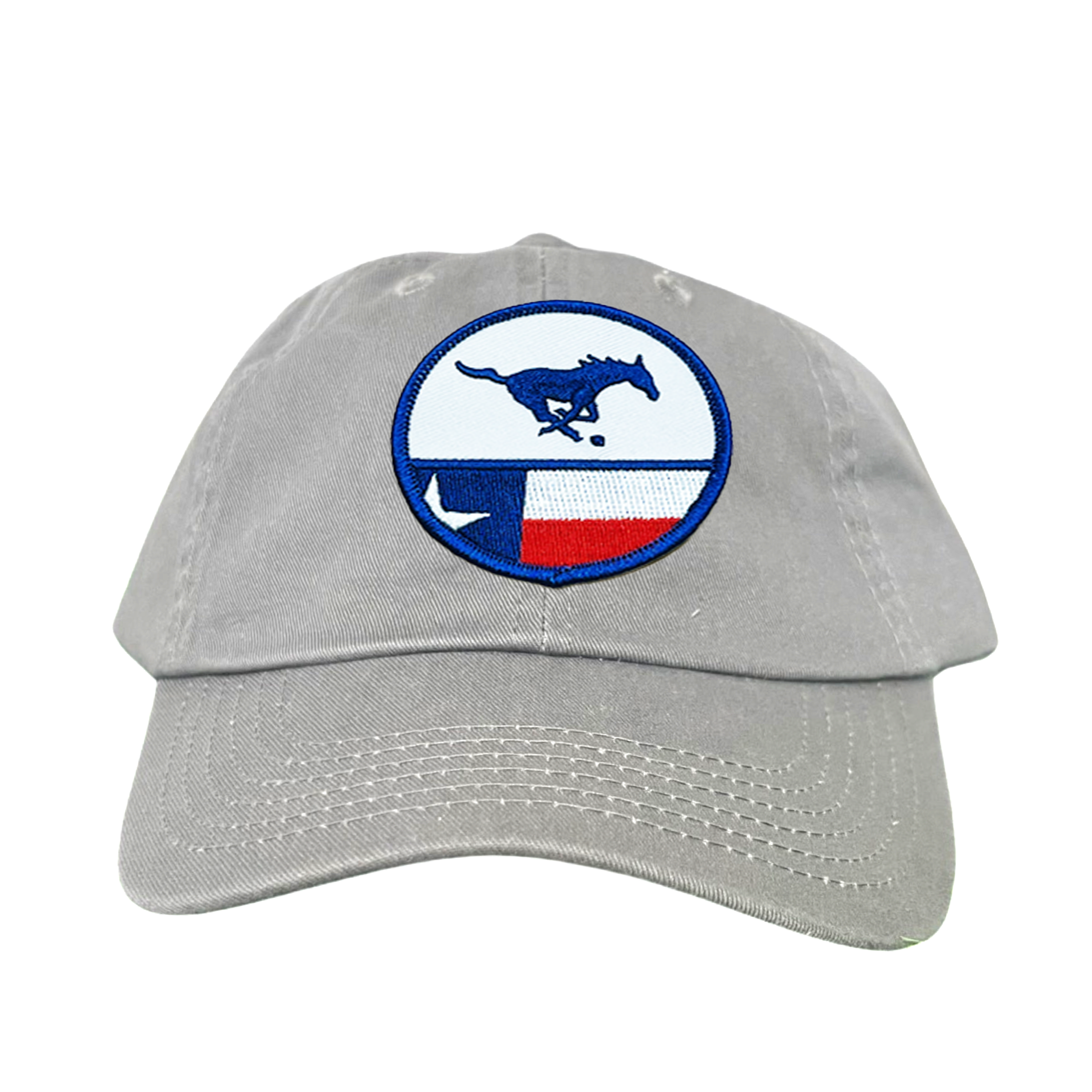 SMU Mustangs Pony Circle State Flag Patch Mesh Snapback Hat