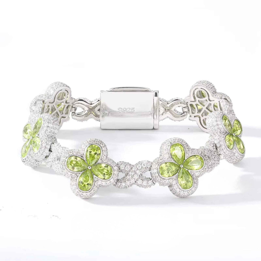 Fleur d’Éternité Moissanite Bracelet Apple Green