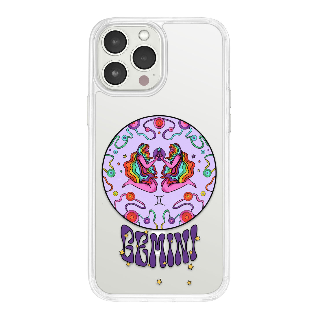 Zodiac Astrology Print HD Protective Phone Case for iPhone 14 Series