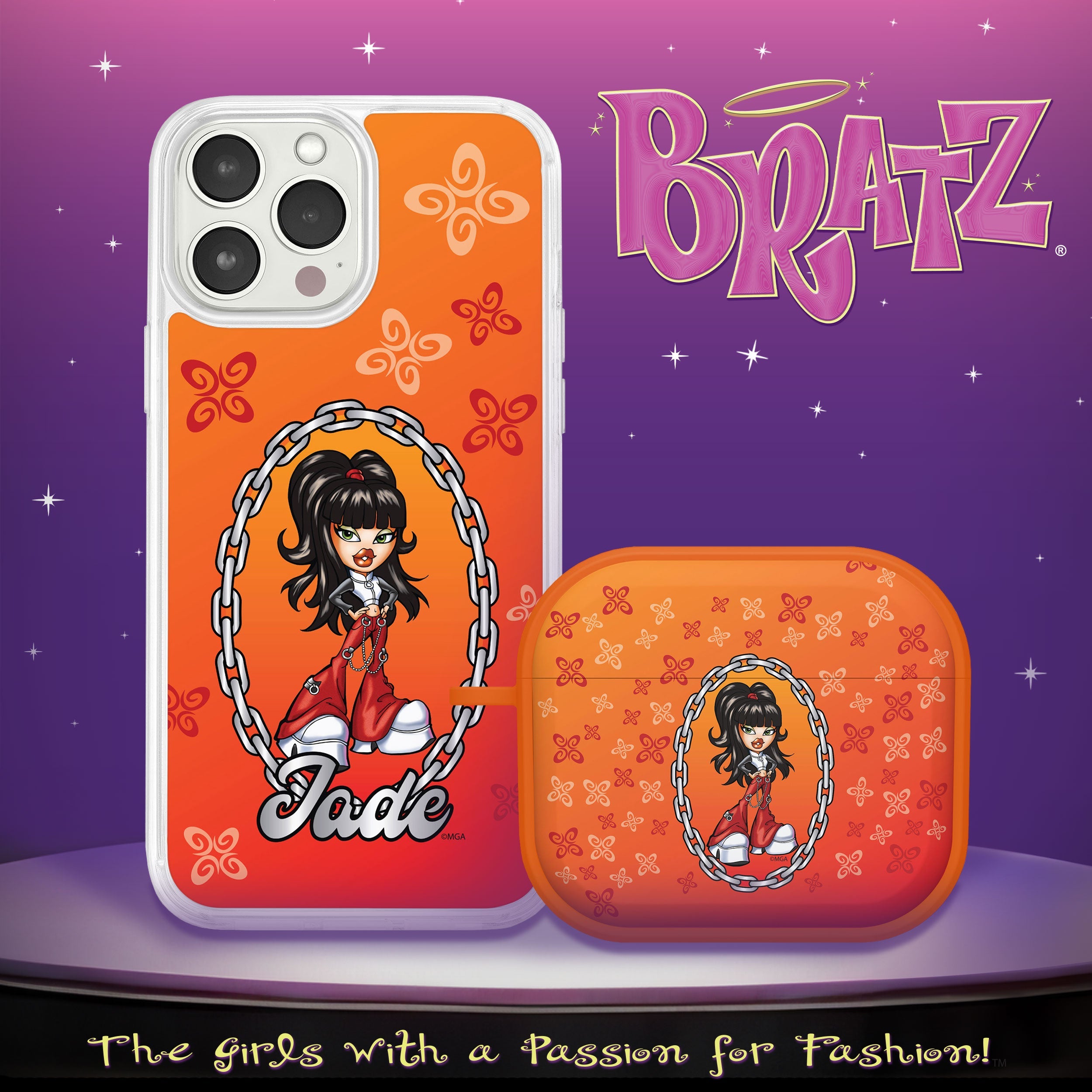 Bratz® Passion For Fashion HD Apple iPhone 12 Mag-Safe Phone Case and AirPods Gen 3 Combo Package