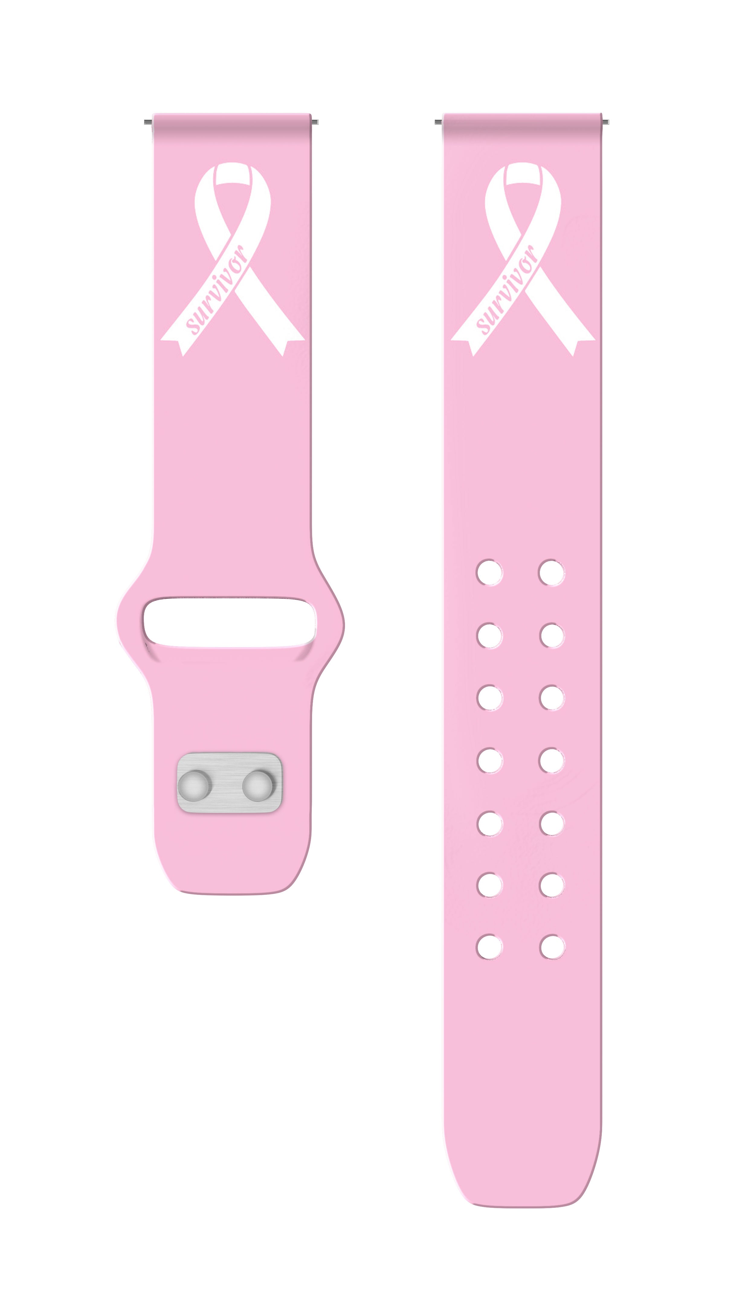 Breast Cancer Awareness HD  Watchband for Samsung, Garmin, Fossil, and More