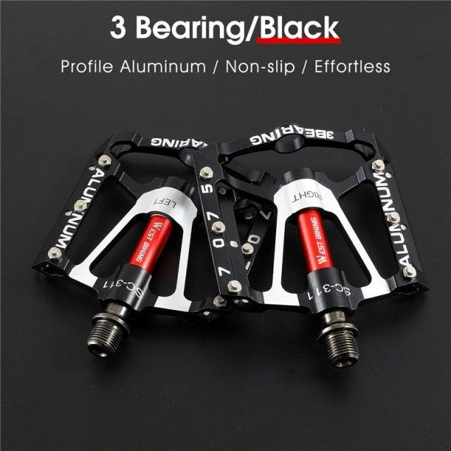 3-Bearing Ultralight Anti-Slip Flat Bike Pedals for MTB and Road