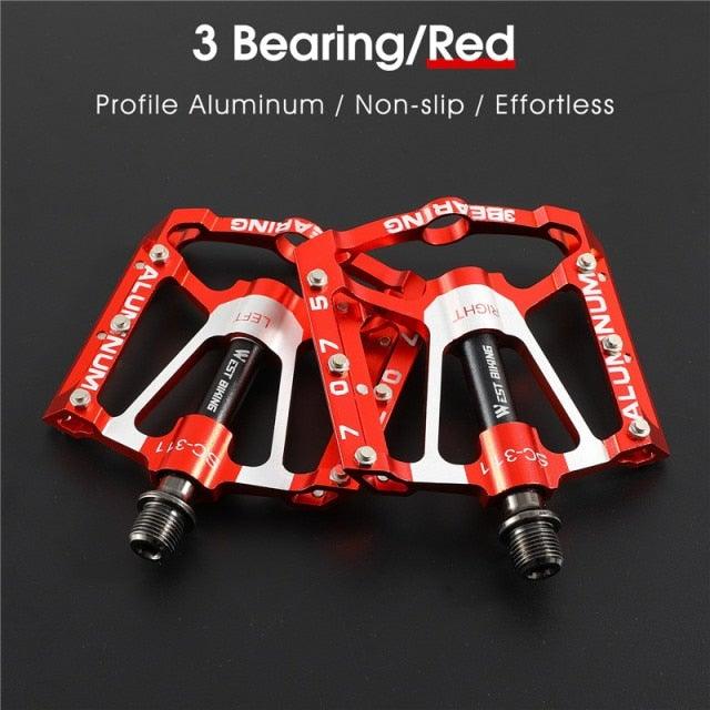 3-Bearing Ultralight Anti-Slip Flat Bike Pedals for MTB and Road