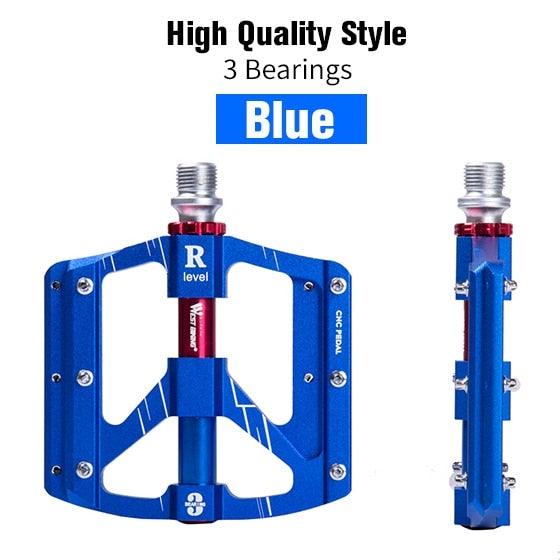 3-Bearing Ultralight Anti-Slip Flat Bike Pedals for MTB and Road