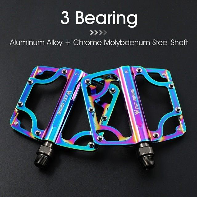 3-Bearing Ultralight Anti-Slip Flat Bike Pedals for MTB and Road
