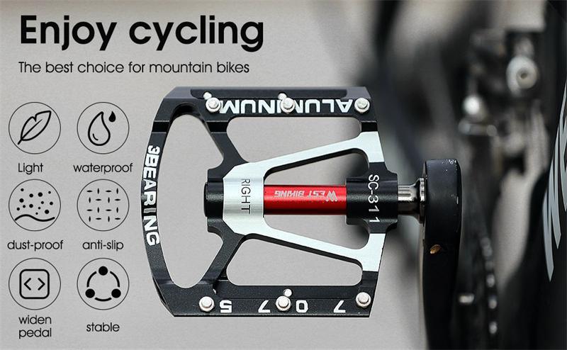 Ultralight 3-Bearing Bicycle Pedals for Road and Mountain Cycling
