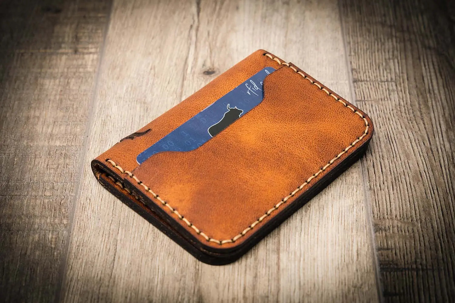 The Georgetown Minimalist Wallet in Chestnut Brown