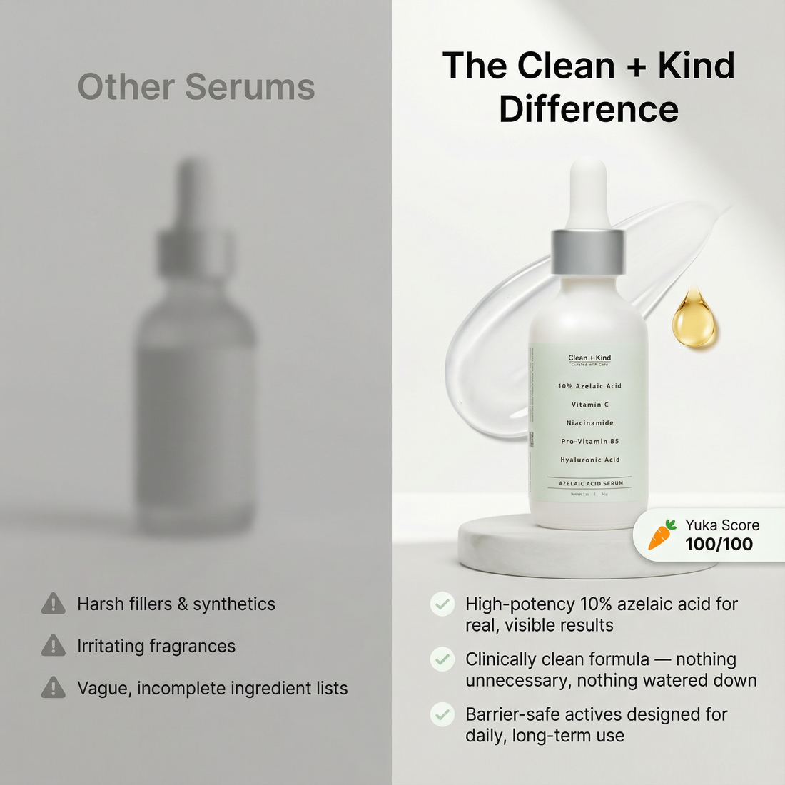 10% Azelaic Acid Face Serum for Brightening and Even Skin Tone - Image 3