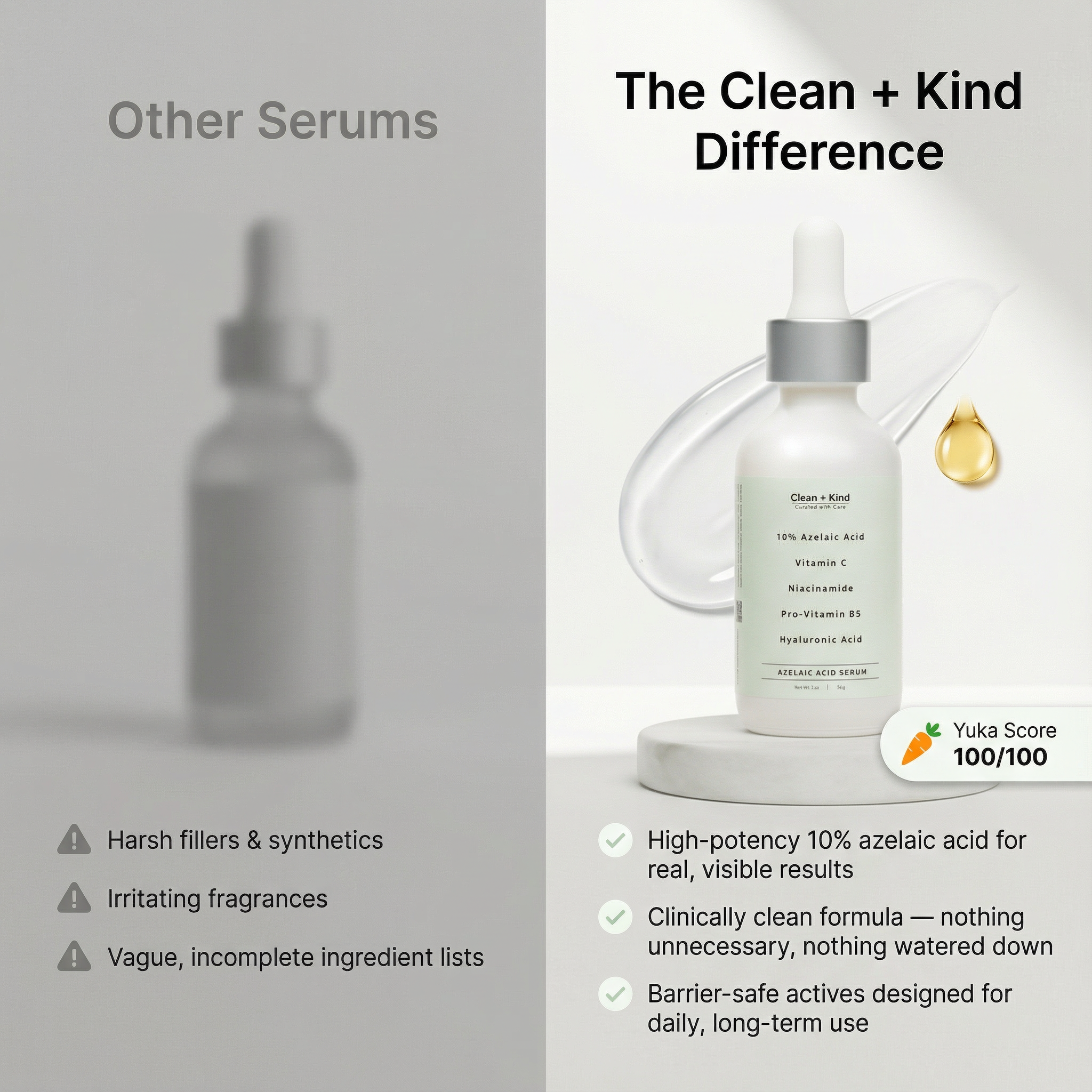 10% Azelaic Acid Face Serum for Brightening and Even Skin Tone - Image 3