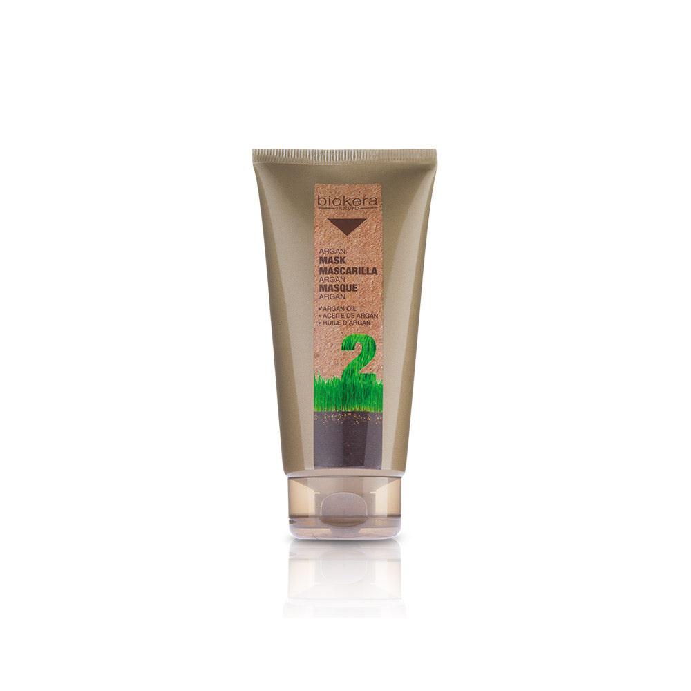 Salerm Biokera Natura Argan Mask gold and brown packaging