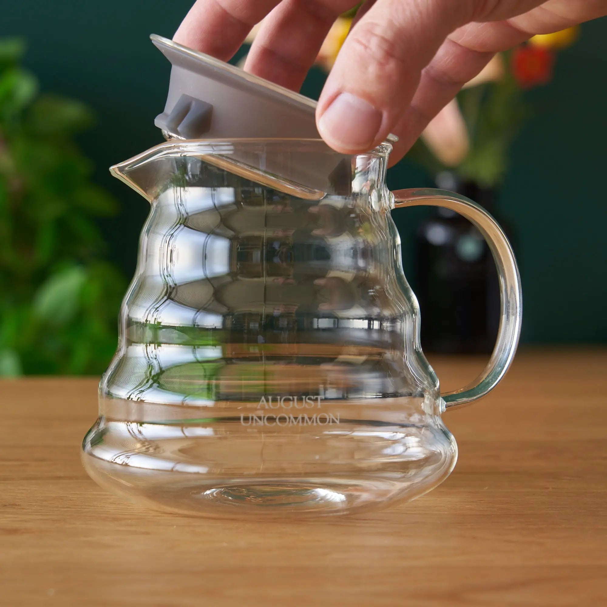 Two Cup Glass Teapot for Loose Leaf Brewing 20oz Capacity