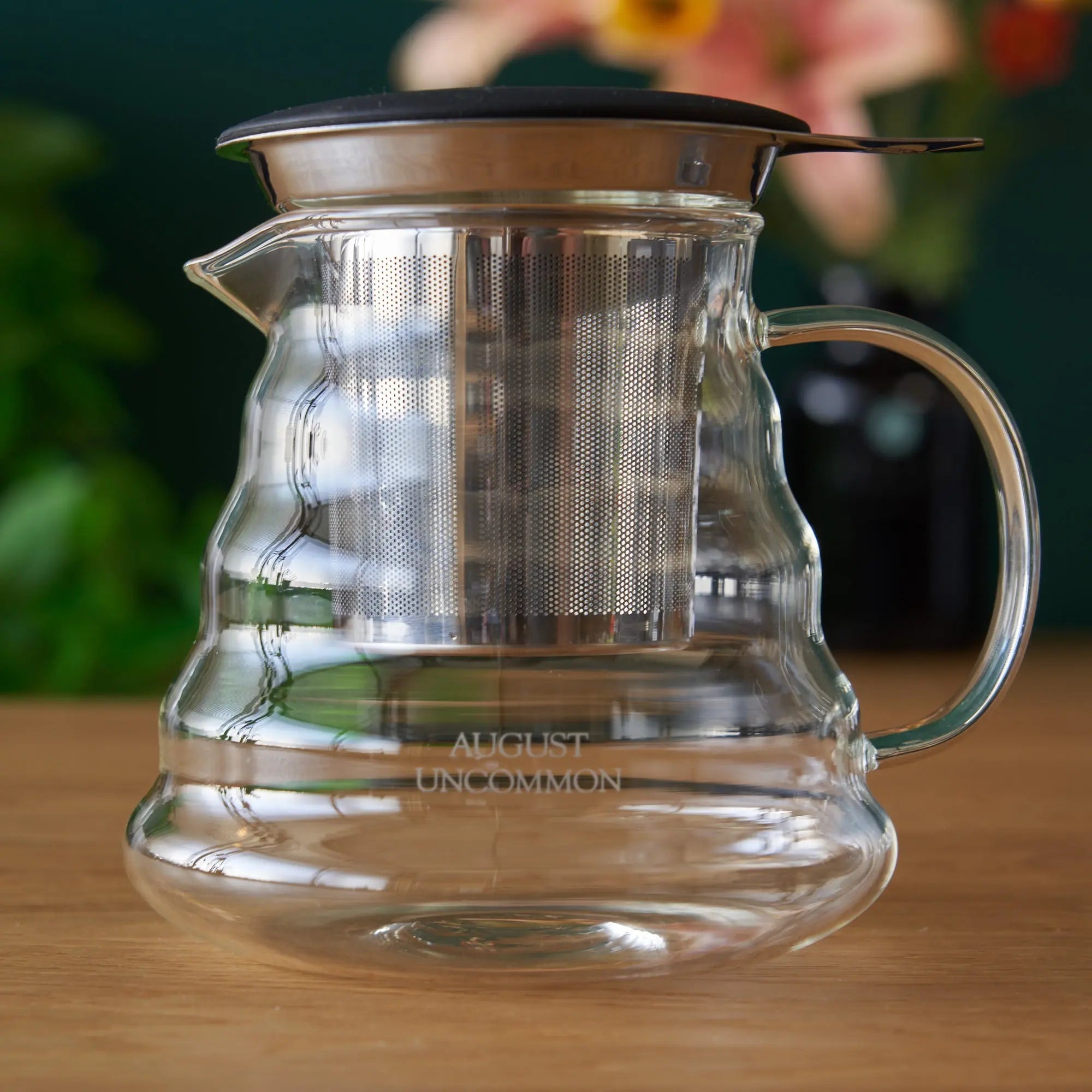 Two Cup Glass Teapot for Loose Leaf Brewing 20oz Capacity