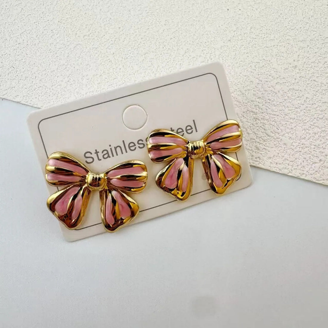 Minimalist Stainless Steel Oil-Dripping Earrings for Women