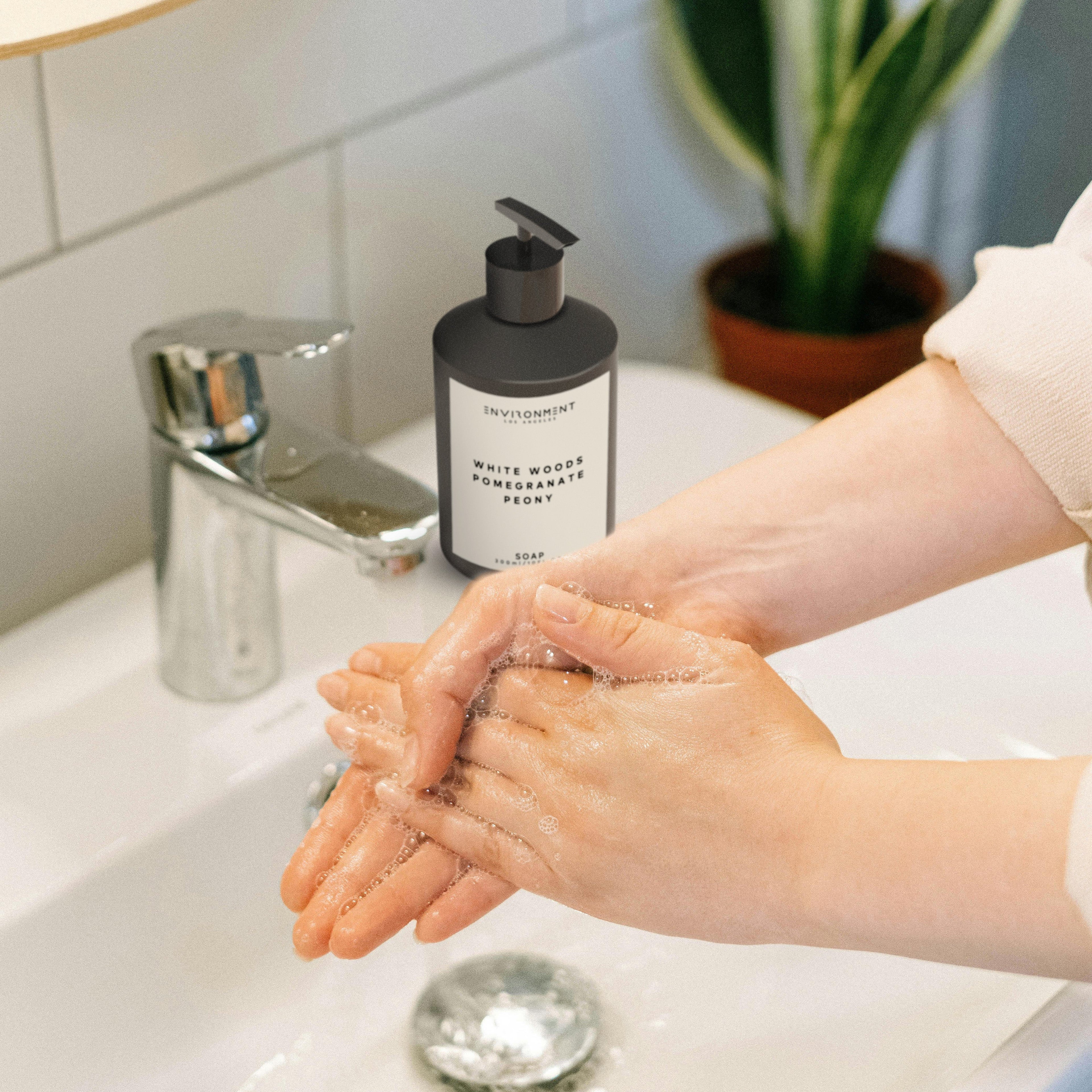 White Woods Pomegranate Peony Hand Soap Inspired by The Aria