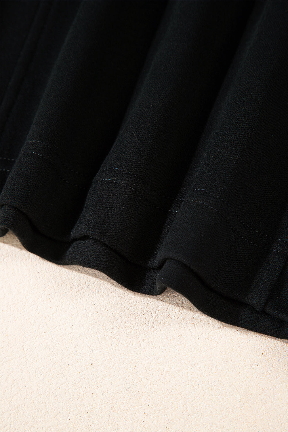Solid Zipped Neck Drop Shoulder Sweatshirt