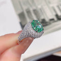 Resort-style Versatile Blue-green Zircon Open Ring