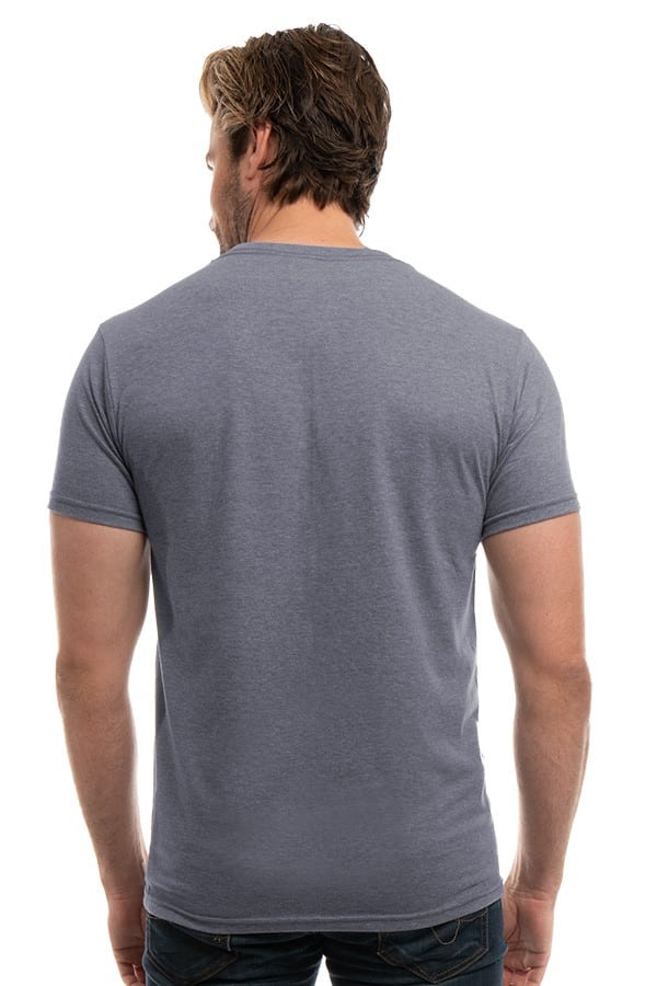 Bi-Blend Crew Neck T-Shirt in Dark Colors Soft Cotton Poly Tee