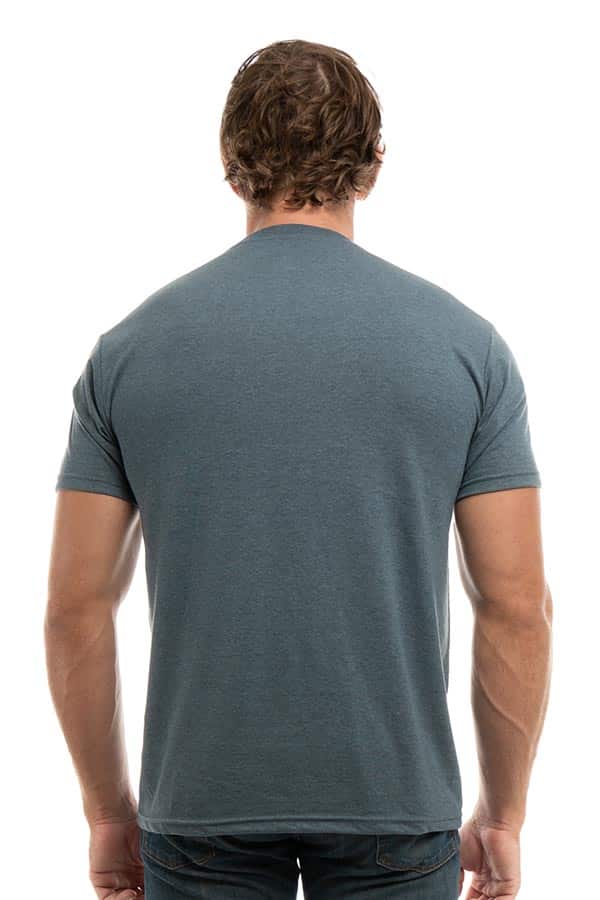 Bi-Blend Crew Neck T-Shirt in Dark Colors Soft Cotton Poly Tee
