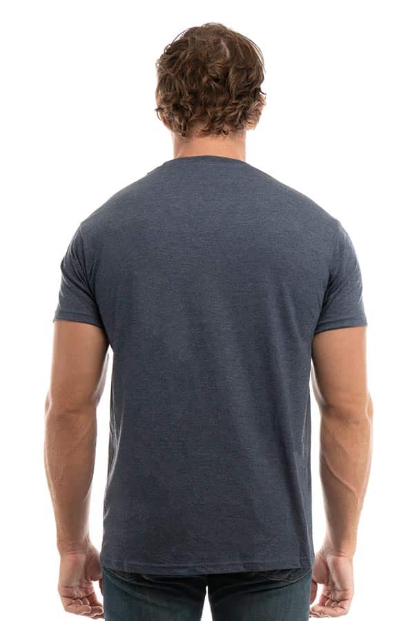 Bi-Blend Crew Neck T-Shirt in Dark Colors Soft Cotton Poly Tee