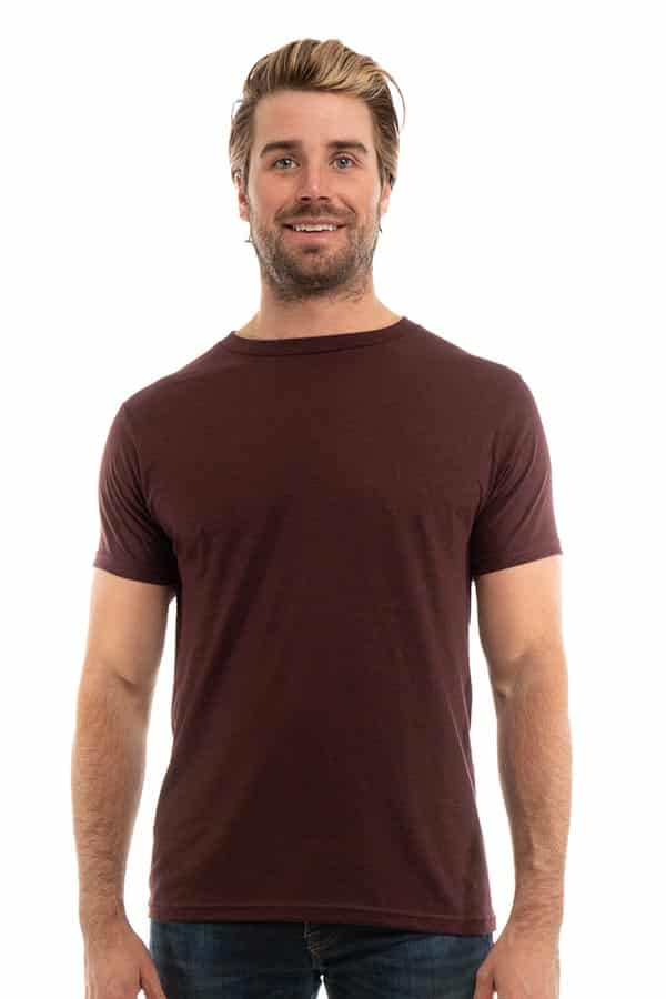Bi-Blend Crew Neck T-Shirt in Dark Colors Soft Cotton Poly Tee