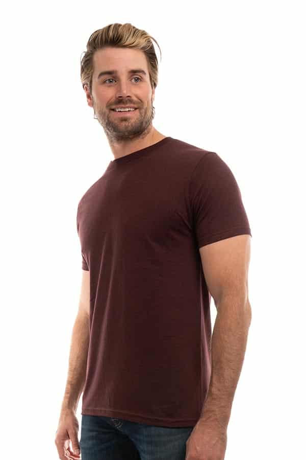 Bi-Blend Crew Neck T-Shirt in Dark Colors Soft Cotton Poly Tee