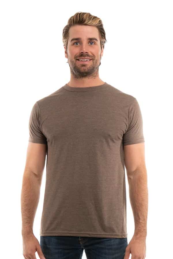 Bi-Blend Crew Neck T-Shirt in Dark Colors Soft Cotton Poly Tee