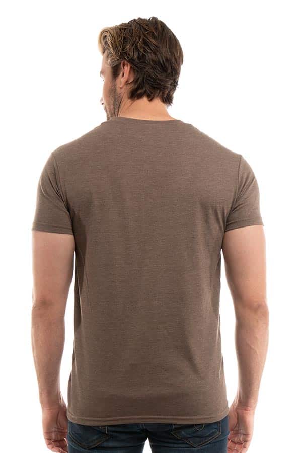 Bi-Blend Crew Neck T-Shirt in Dark Colors Soft Cotton Poly Tee
