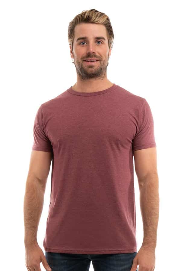 Bi-Blend Crew Neck T-Shirt in Dark Colors Soft Cotton Poly Tee