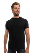 Bi-Blend Crew Neck T-Shirt in Dark Colors Soft Cotton Poly Tee