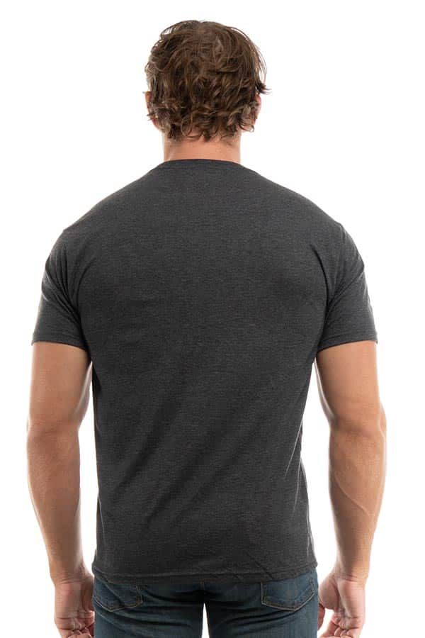 Bi-Blend Crew Neck T-Shirt in Dark Colors Soft Cotton Poly Tee