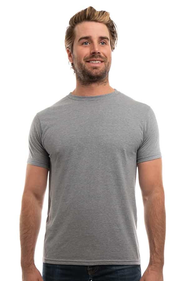 Bi-Blend Crew Neck T-Shirt in Dark Colors Soft Cotton Poly Tee