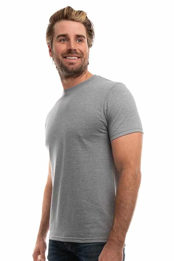 Bi-Blend Crew Neck T-Shirt in Dark Colors Soft Cotton Poly Tee