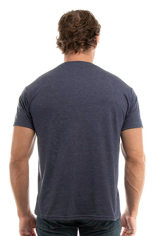Bi-Blend Crew Neck T-Shirt in Dark Colors Soft Cotton Poly Tee