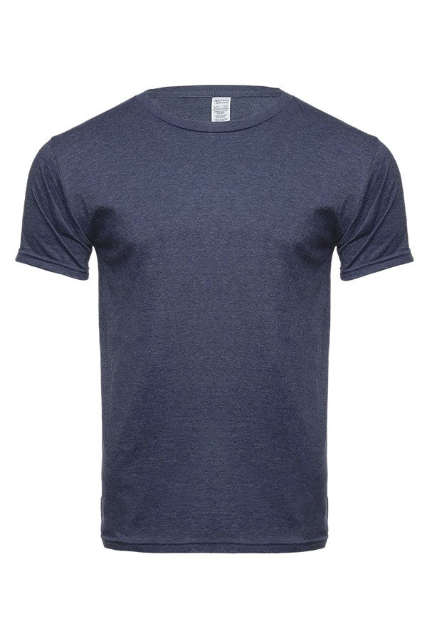 Bi-Blend Crew Neck T-Shirt in Dark Colors Soft Cotton Poly Tee