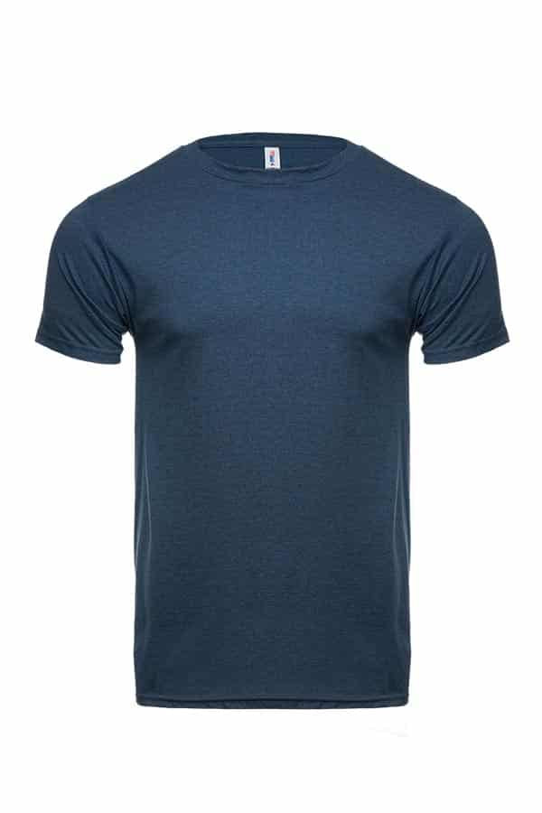 Bi-Blend Crew Neck T-Shirt in Dark Colors Soft Cotton Poly Tee