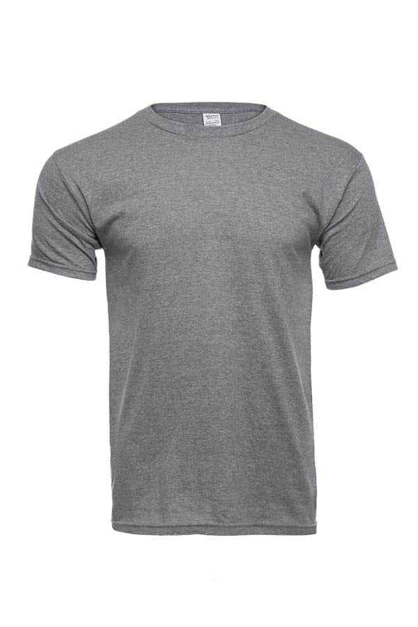 Bi-Blend Crew Neck T-Shirt in Dark Colors Soft Cotton Poly Tee